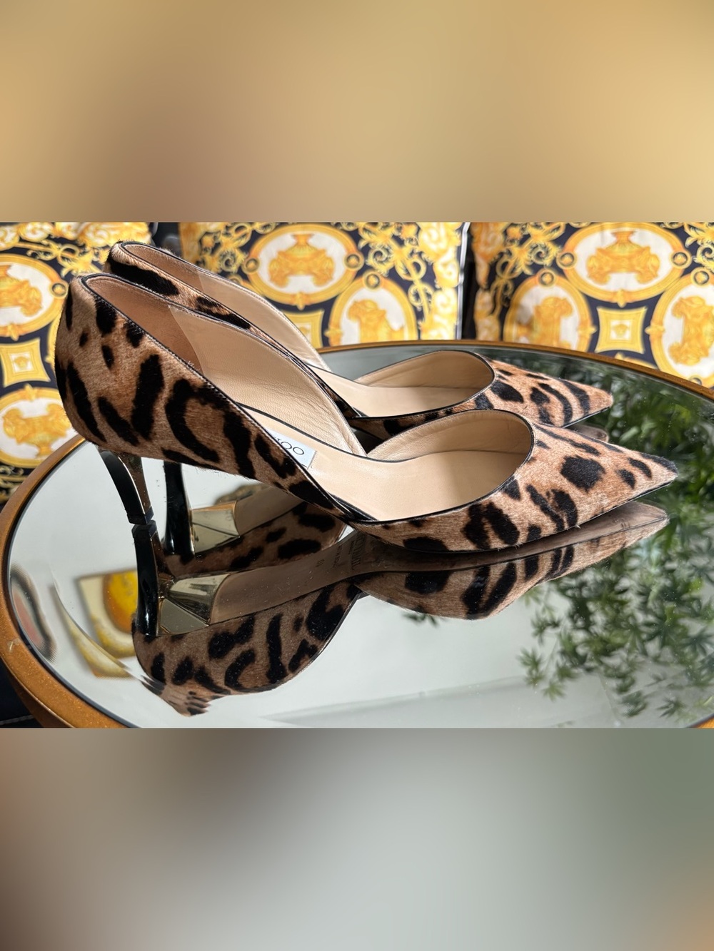 Jimmy Choo Leopard Print Pumps in Brown and Black